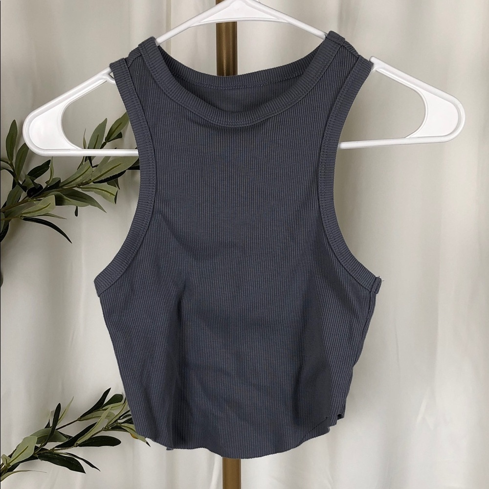 wild fable Ribbed Crop Racerback Tank Top Sz S (T5)